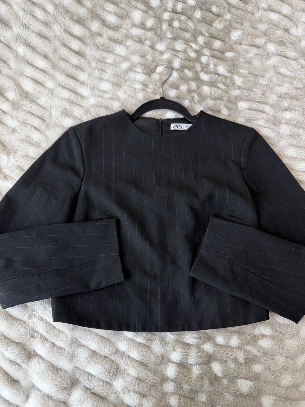 Pinstripe zip Zara top